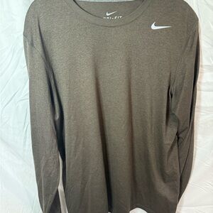 Nike Men's Long Sleeve Shirt - Brown